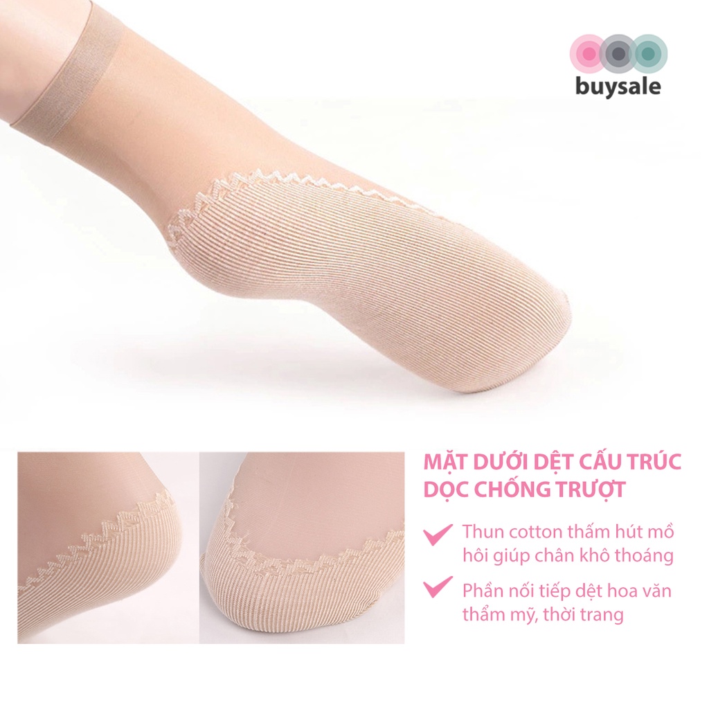 Vớ da mặt đế dày bằng cotton chống trơn trượt bảo vệ làn da chân khỏi khô ráp - Buysales - BSPK249