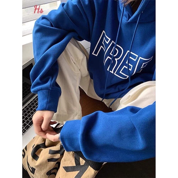 Áo hoodie xanh FREE HSU1