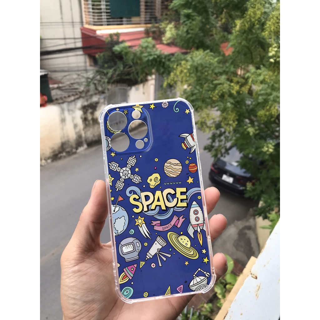 Ốp lưng iphone Space trong suốt chống sốc cho iphone 14 13 pro max 11 12 pro max mini x xr xs max 6 s 7 8 plus