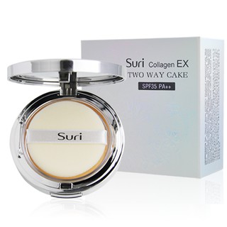 Phấn trang điểm siêu mịn Suri Collagen Two Way Cake Hàn Quốc (2 lõi)