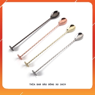 European Barspoon 30cm | Thìa Bar Đầu Đồng Xu