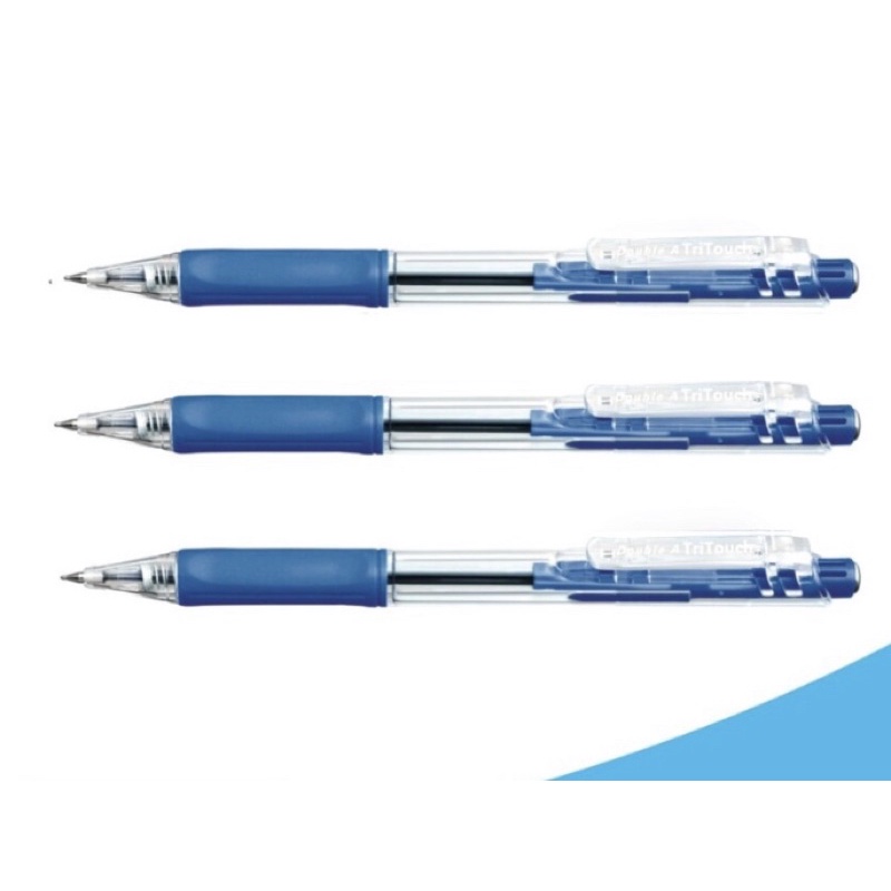 Bút bi bấm văn phòng Double A mực xanh ngòi 0.7mm giá rẻ viết nét đều trơn tru phù hợp cho học sinh