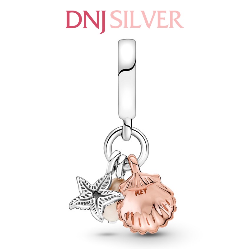 [Hàng cao cấp] Charm bạc 925 cao cấp, hàng chuẩn bạc - Charm Pearl, Starfish &amp; Shell thích hợp để mix vòng tay charm