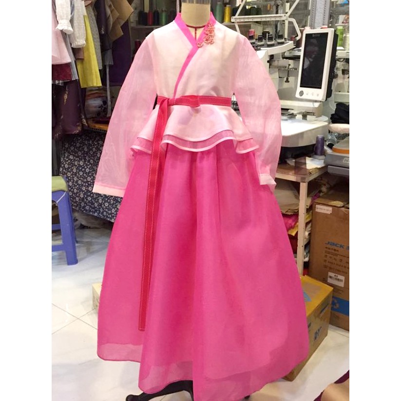 Rập giấy TC012 - Hanbok Cách tân style Công chúa - Trẻ em - Tích hợp 3 kiểu