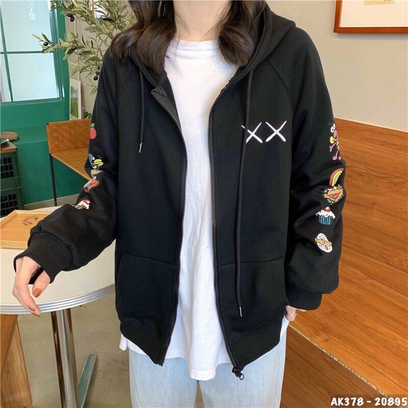 Áo Khoác Nỉ Nam Nữ Nỉ Bông Dày Dặn Hàng QC Form Rộng Unisex Áo Khoác Jackets Nỉ KWAS XX 2 TAY - AK3378 | BigBuy360 - bigbuy360.vn