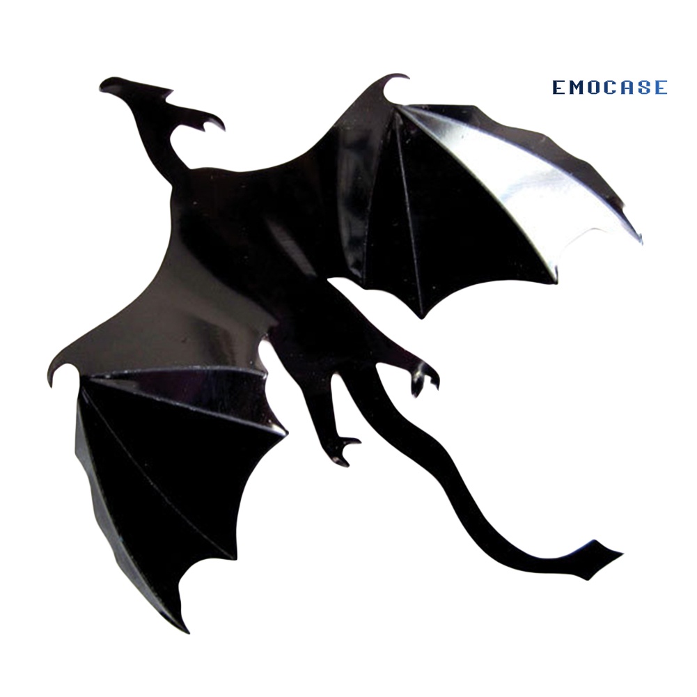 Set 7 Miếng Dán Tường Trang Trí Hình Rồng Bay Phong Cách Gothic DIY