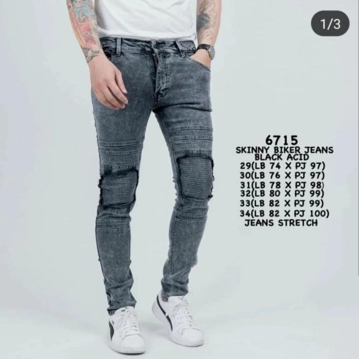 Quần Jean Nam SKINNY BIKER Rách
