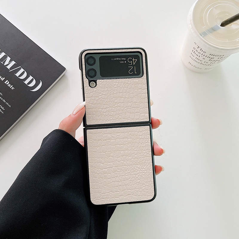 Ốp Điện Thoại Da Pu Sang Trọng Cho Samsung Galaxy Z Flip 3 5G ZFlip3 Zflip 3 Luxe Galaxy ZFlip3