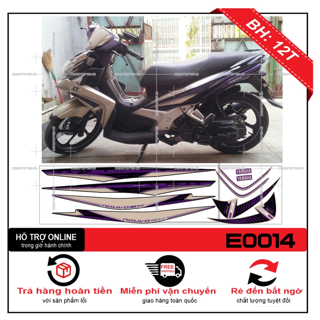 TEM XE NOUVO SX MẪU ZIN -- SHIN DECAL 2