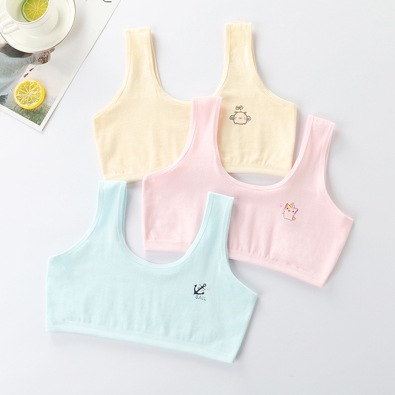 Áo Lót Dạng Ống Bằng cotton Dành Cho Bé Gái 8-12 Tuổi