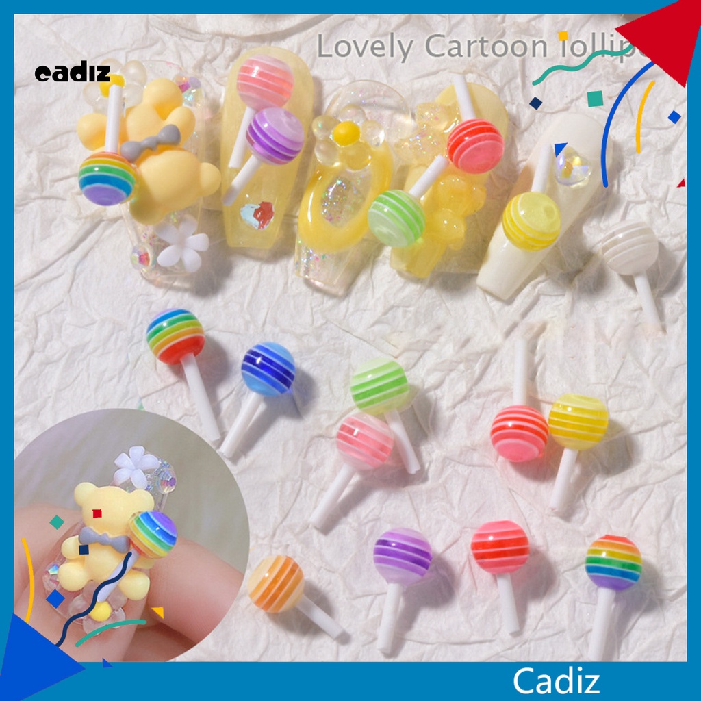 [Hàng mới về] Phụ kiện hình kẹo ngọt trang trí móng tay nghệ thuật 3D đáng yêu