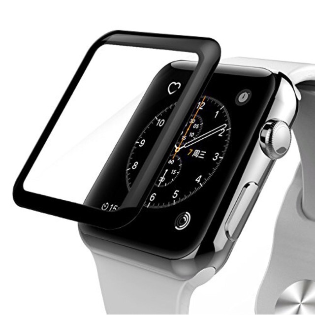 [FULL MÀN - VIỀN ĐEN] Miếng Dán Chống Xước Full Màn Cho Đồng Hồ Thông Minh Apple Watch - Viền Màu Đen