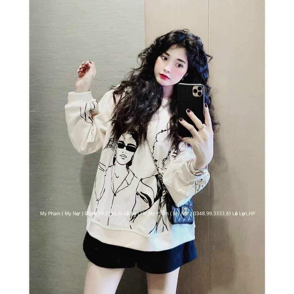Áo Sweater Nỉ Bông In Thu Đông Ulzzang Unisex Form Rộng | BigBuy360 - bigbuy360.vn
