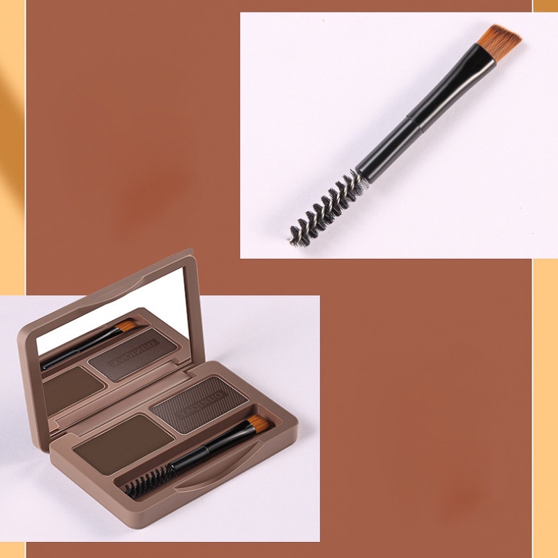 1 Hộp Phấn Vẽ Lông Mày Yakino Kèm Cọ Và Khuôn Vẽ Lông Mày Trang Điểm Chuyên Nghiệp Không Thấm Nước