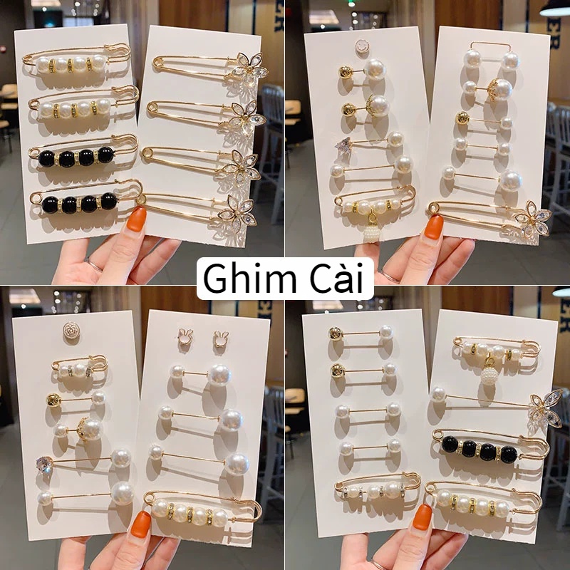 Ghim Siết Lưng Quần/Ghim Cài Thu Nhỏ Lưng Quần/Ghim CàI ÁO Cương NgọC Trai Giả Xinh Xắn Tiện Dụng ThờI Trang Hàn Quốc Cho Nữ