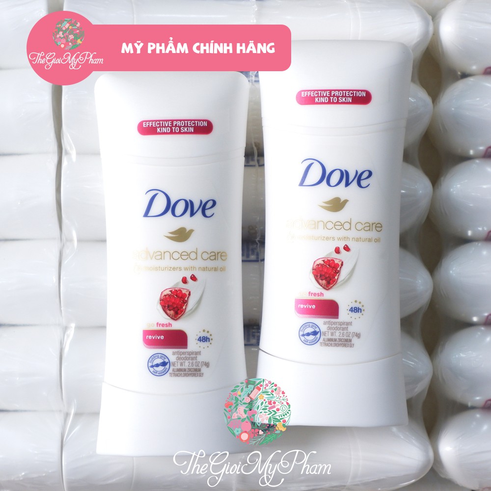 Lăn Khử Mùi Dove Advanced Care Revive 48h 74g ( Chiết Xuất Từ Lựu )