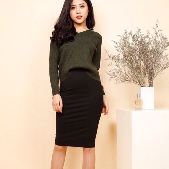 [NEW 2020] Chân váy bút chì công sở đen (ảnh thật) | BigBuy360 - bigbuy360.vn