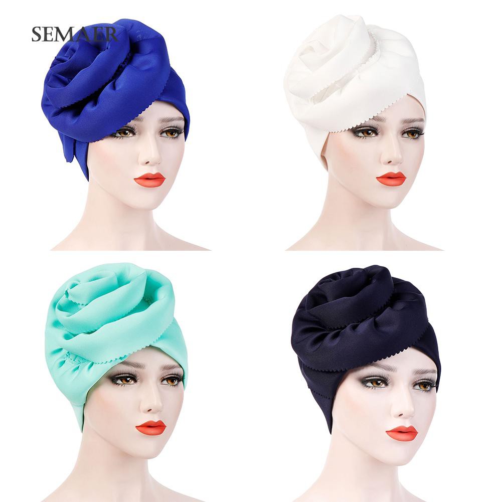 Khăn Turban Trùm Đầu Màu Sắc Đơn Giản Phong Cách Hồi Giáo Cho Nữ