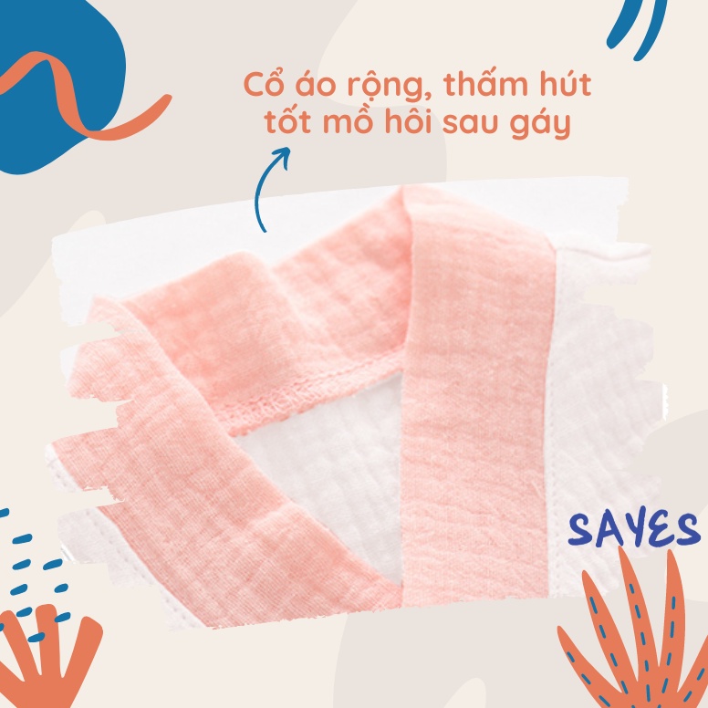 Bộ quần áo vải xô mùa hè cho bé kiểu dáng Nhật Bản dễ thương