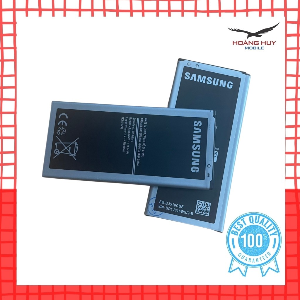 Pin Samsung J510,Samsung Galaxy J5  Dung Lượng 3100mAh Hàng Zin Nhập Khẩu Bảo Hành 6 Tháng 1 Đổi 1