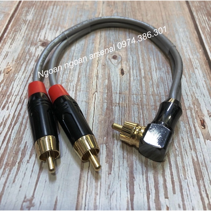 dây chia hoa sen (av, rca) 1 ra 2 dài 20cm dây lõi mạ bạc chất lượng