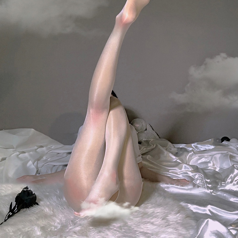 Vớ quần lót dạng lưới eo cao màu bóng thời trang tiệc tùng gợi cảm cho nữ