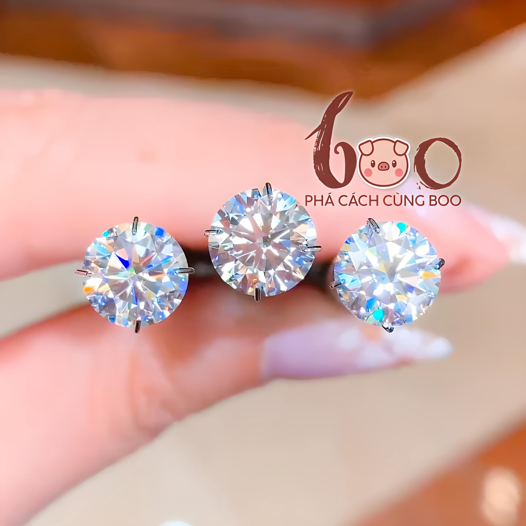 Kim cương nhân tạo Mỹ Moissanite nước D, độ sạch: FL Thử bút lên vạch đỏ