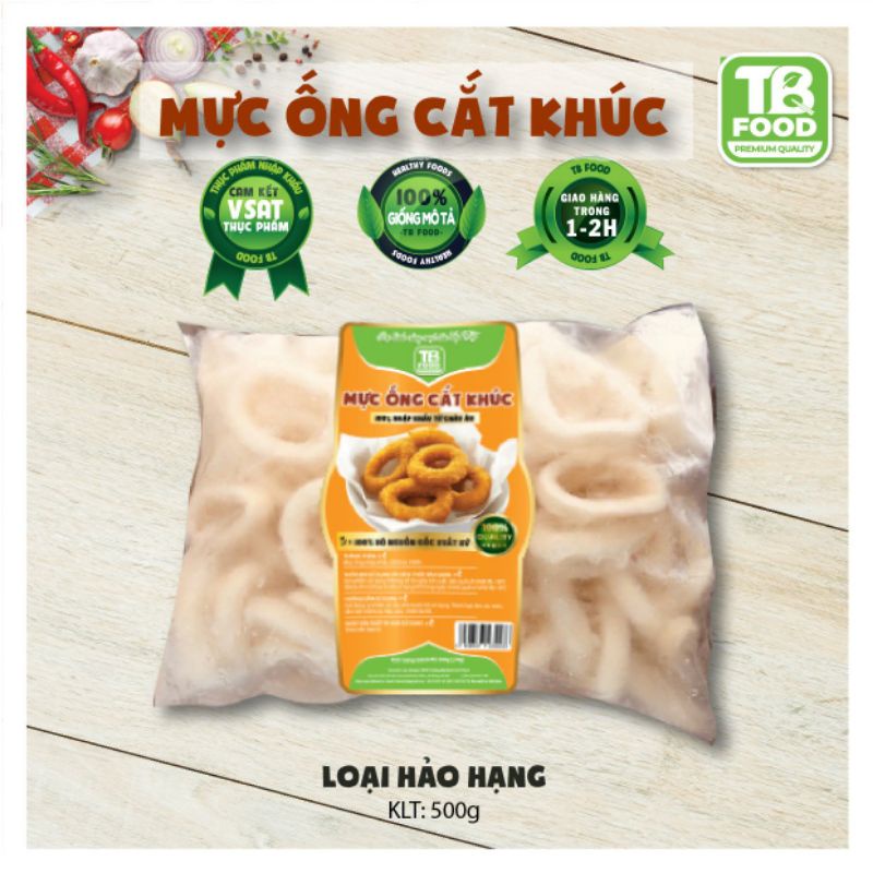 Mực ống cắt khúc 500gr