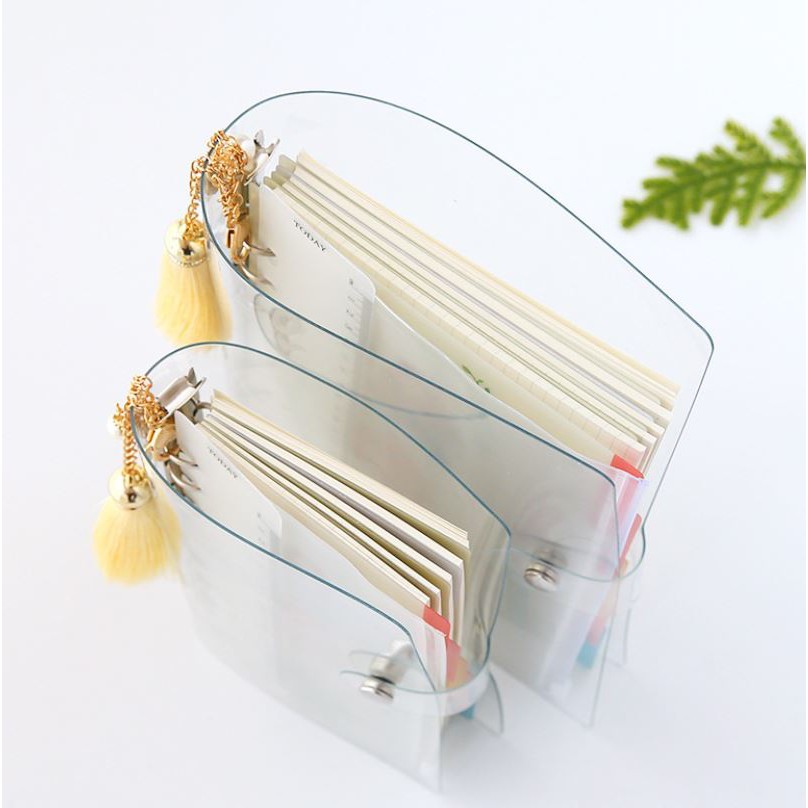 Bìa sổ còng binder trắng nhựa dẻo 6 lỗ - 4 lỗ A4 - A5 - A6 | BNS007