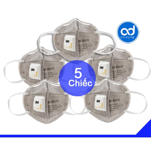 5 Chiếc Khẩu Trang Than Hoạt Tính 3M 9541V KN95 Có Van thở (5 Chiếc)