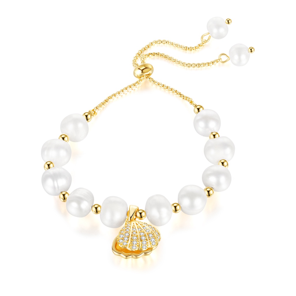 Vòng Tay Đính Hạt Ngọc Trai Sang Trọng Cho Nữ