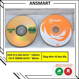 ĐĨA TRẮNG ĐĨA DVD - CD MAXELL - MITSUMEC - SPARK (TẶNG KÈM VỎ ĐỰNG ĐĨA) [ ANSMART ]