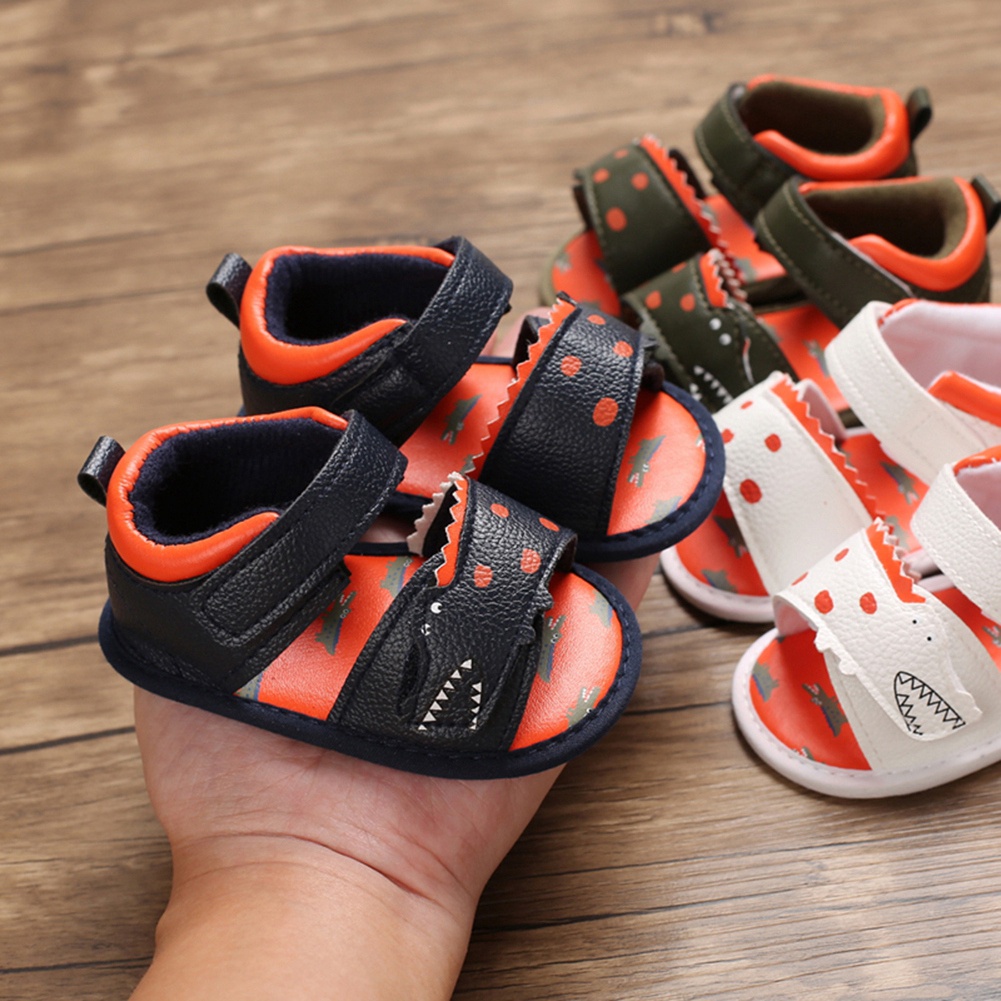 Xăng đan Đế Mềm Chống Trượt Thoáng Khí In Hình Cá Sấu Dành Cho Bé Trai