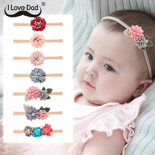 Hoa Dễ Thương Bé Gái Băng Đô Co Giãn Nylon Trẻ Sơ Sinh Băng Đô Quấn Trẻ Sơ Sinh Trẻ Em Turban