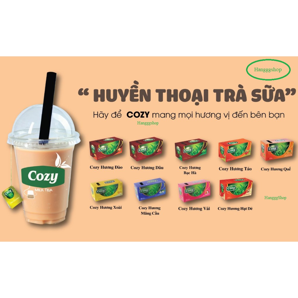 Trà Cozy hương Sen, Nhài, Xanh Thái Nguyên 50g 25 túi lọc