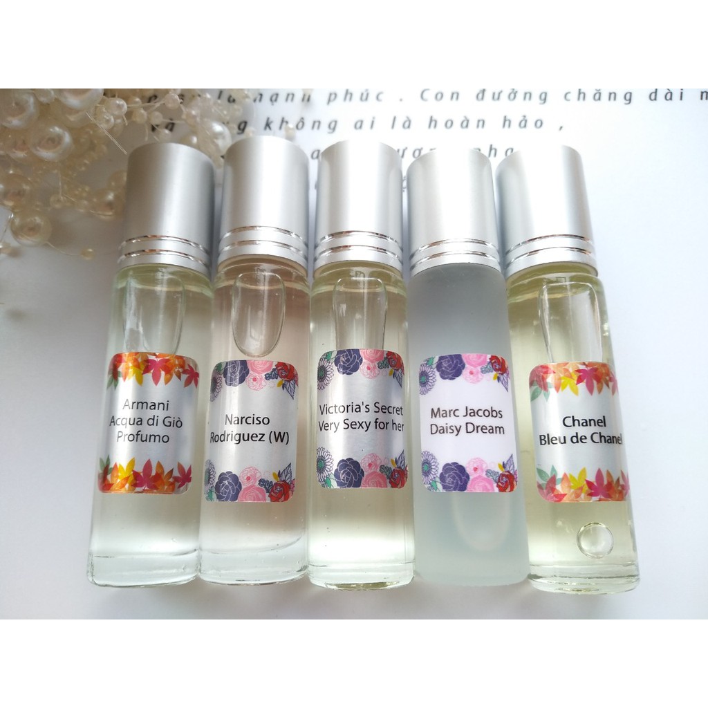 [Bộ 7 xịt 18 lăn mùi tự chọn] Tinh dầu nước hoa Pháp