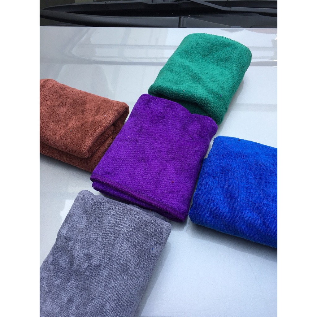 Khăn lau xe Microfiber mềm mịn thấm hút nước tốt Chuyên Dụng lau rửa xe hơi, Ô Tô, xe máy