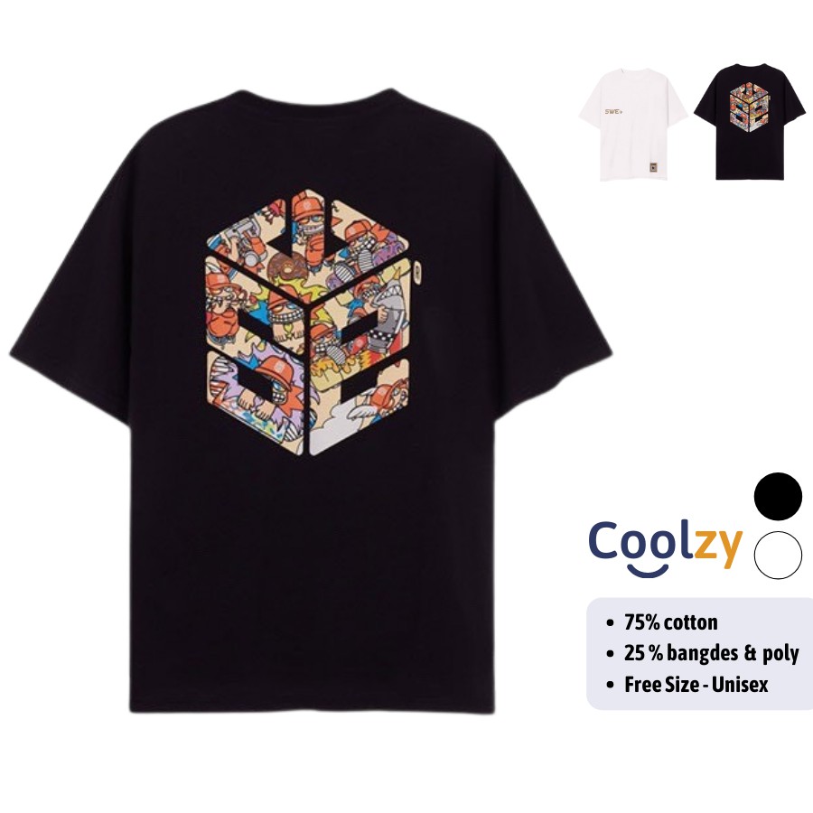 Áo thun tay lỡ SWE Cube Mozzie Tee form rộng Unisex nam nữ phong cách Ulzzang | CoolZy