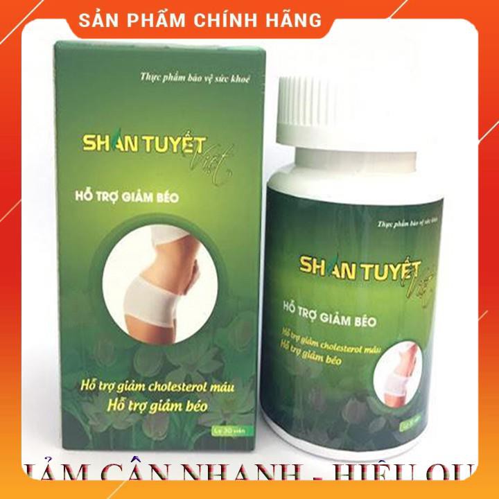 SHAN TUYẾT VIỆT - Viên uống Giảm Mỡ - Giảm 6 - 8kg Sau Liệu Trình - Không Cần Ăn Kiêng - Không Tăng Cân Lại - Giá Ưu Đãi