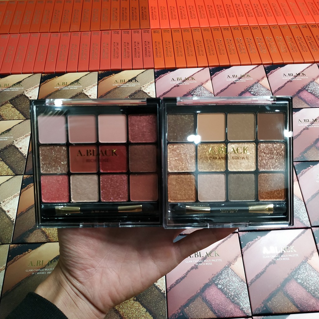 (Hàng Chính Hãng) Bảng Phấn Mắt 12 Màu A.Black Glam Change Multi Palatte by Clio 14.4g