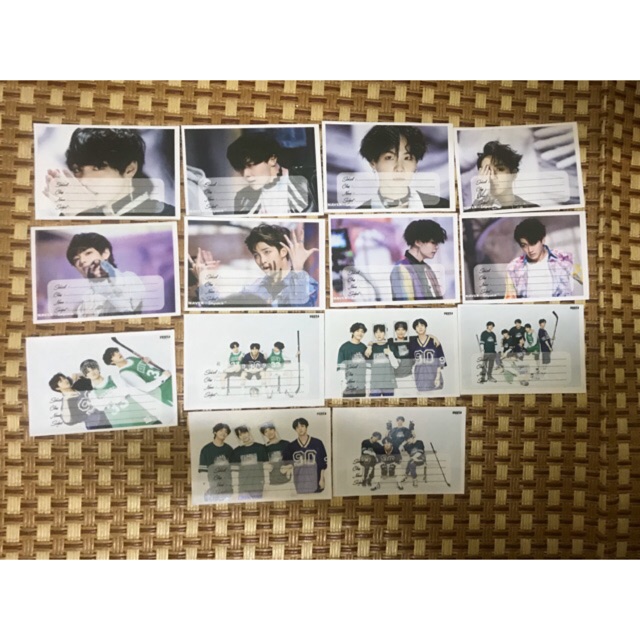 (2 mẫu)Set 14 nhãn vở BTS