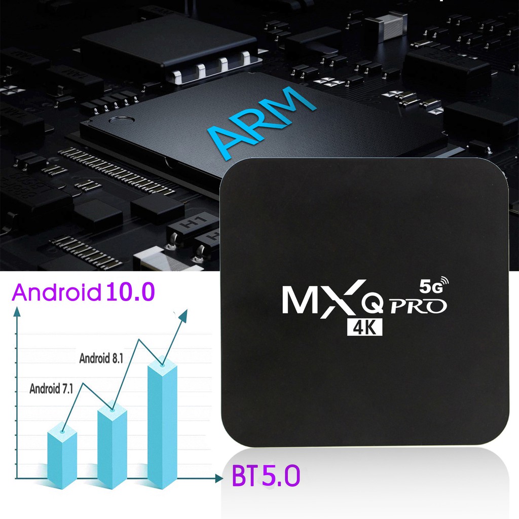 Tv Box Mxq Pro 5g Android 4k Ultra Hd (4Gb Ram - 64gb Rom) Android 10.0 Và Phụ Kiện