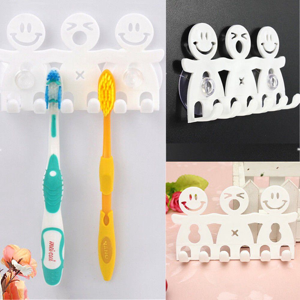 Giá treo bàn chải đánh răng hình mặt cười dễ thương