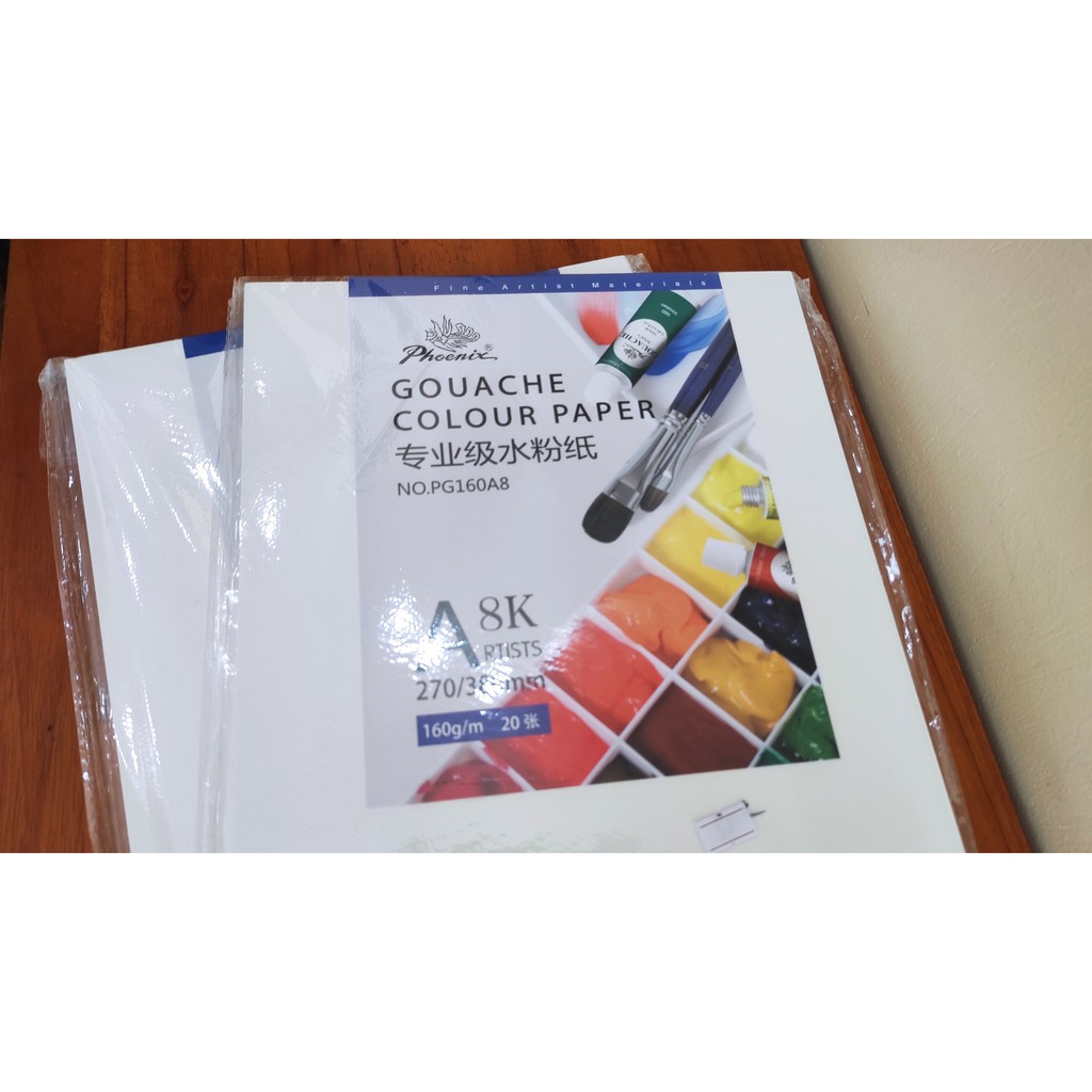 [Mã LIFEBOOK2 giảm 10% đơn 0Đ] [SUMMER] XẤP GIẤY PHOENIX cho vẽ màu Gouache (20 tờ)