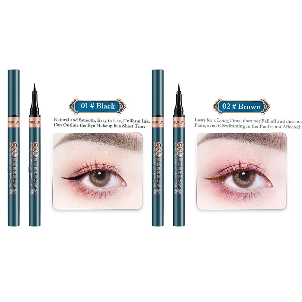 [Hàng mới về] Bút kẻ mắt nước màu đen tinh tế dễ sử dụng chống thấm nước lâu trôi nhanh khô