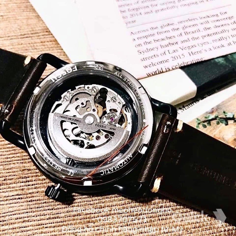 (Auth) ĐỒNG HỒ NAM FOSSIL AUTOMATIC BROWN LEATHER | BigBuy360 - bigbuy360.vn