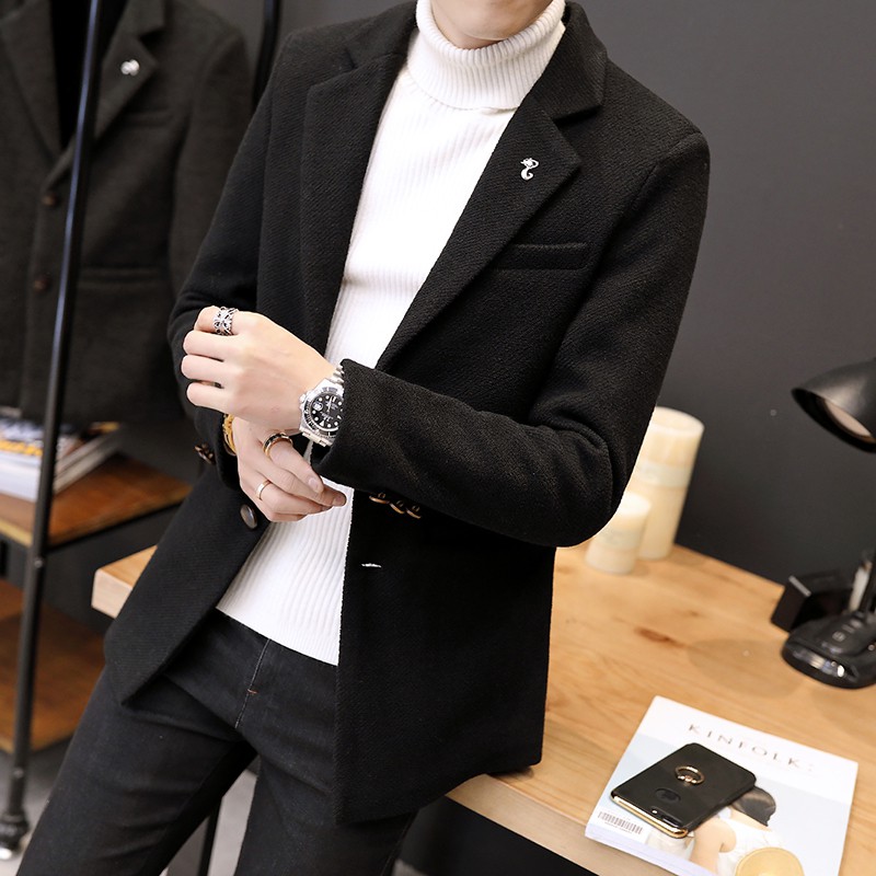 [Xả Lỗ] Áo Khoác Len Dạ Kiểu Vest Cao Cấp, Áo Khoác Măng Tô Thời Trang Nam 2020 - thienvuongshop | BigBuy360 - bigbuy360.vn