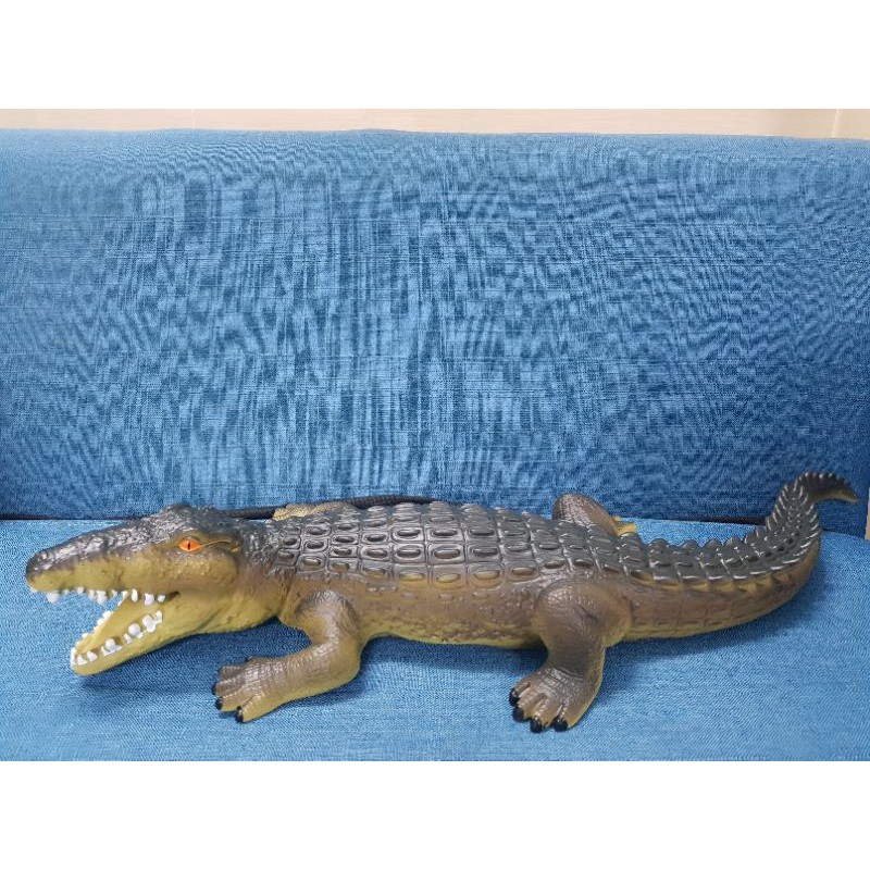 Đồ chơi mô hình cá sấu mềm có nhạc siêu to dài 55cm