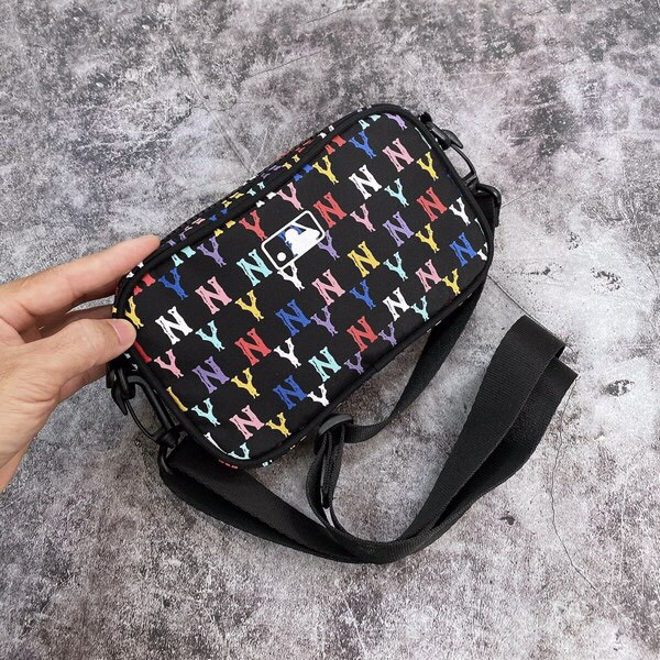 ⚡️ Túi đeo chéo M.L.B NY Monogram Crossbody Bag - Black/Multicolor XUẤT DƯ FULL TEM TAG