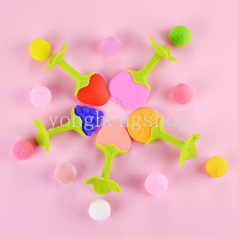 Đồ chơi gặm nướu bằng silicone không độc hại hình trái cây đáng yêu cho em bé